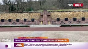 Le mémorial du Mont-Valérien profané avec un grand tag "antipass"