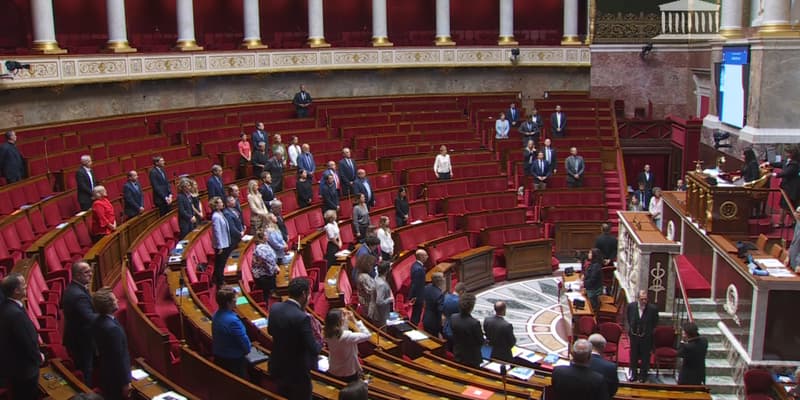 L'Assemblée nationale a observé une minute de silence le 13 octobre 2023 en hommage au professeur tué à Arras