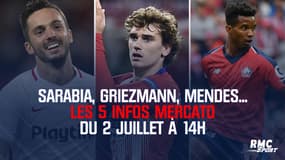 Sarabia, Griezmann, Mendes... Les 5 infos mercato du 2 juillet à 14h