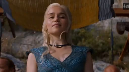 Daenerys Targaryen fourbit ses dragons pour la saison 4 de "Game Thrones".