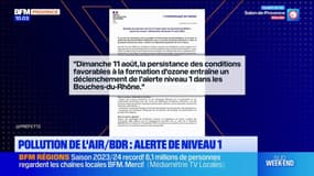 Bouches-du-Rhône: le département placé en alerte de niveau 1 pour la pollution de l’air