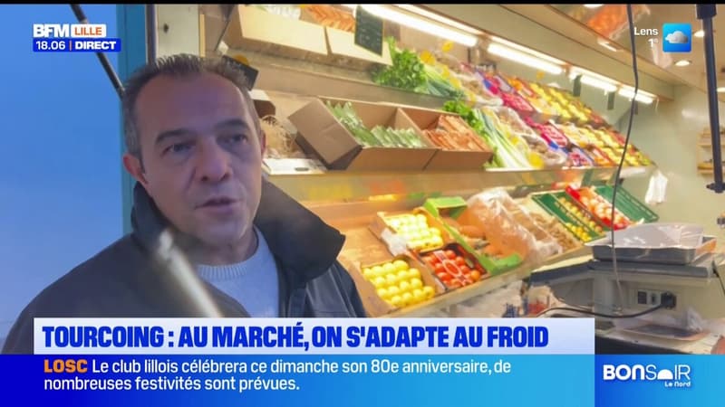 Tourcoing: les commerçants du marché s'adaptent au froid