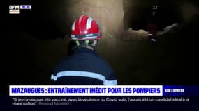 Mazaugues: des pompiers s'entraînent au sauvetage souterrain