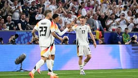 Florian Wirtz et Jamal Musiala lors du match entre l'Allemagne et l'Ecosse