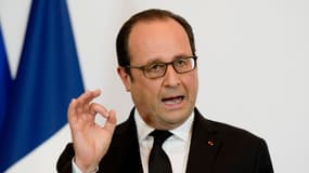 François Hollande lors d'une conférence de presse en Suisse, le 15 avril.
