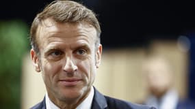 Le président français Emmanuel Macron au Touquet pour le second tour des législatives, le 7 juillet 2024