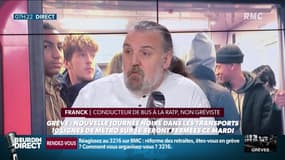 "Pourquoi je ne fais pas grève": Franck, conducteur de bus à la RATP, s'explique sur RMC