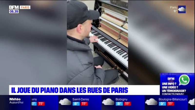 A Paris, Artson joue du piano de manière sauvage dans les rues de la capitale 