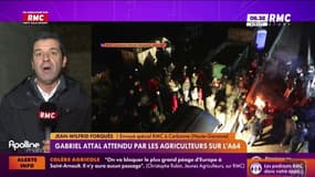 Gabriel Attal attendu par les agriculteurs de l'A64