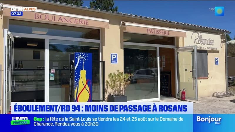 Éboulement sur la RD 94: les commerçants de Rosans constatent une baisse de la fréquentation