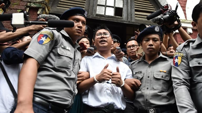Le journaliste Wa Lone, condamné à 7 ans de prison le 3 septembre 2018. 