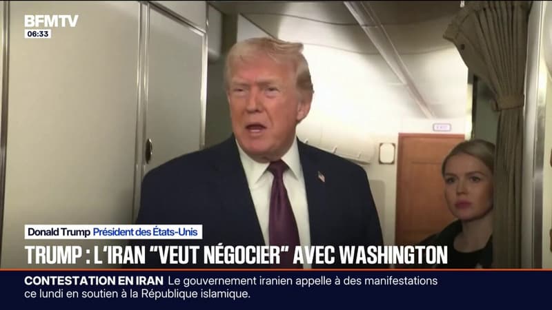 Iran: Donald Trump affirme que le régime des mollahs veut "négocier"