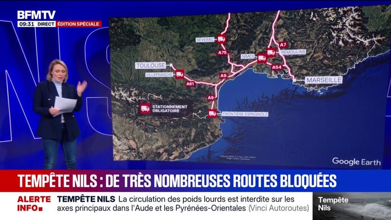 Tempête Nils: le point sur la circulation
