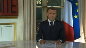 Emmanuel Macron depuis l'Elysée. 