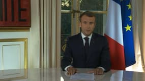 Emmanuel Macron depuis l'Elysée. 