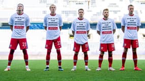 Haaland et les joueurs de la Norvège qui protestent contre le non respect des droits humains au Qatar