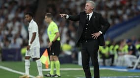 Carlo Ancelotti, l'entraîneur du Real Madrid, face à Manchester City en Ligue des champions, le 9 mai 2023.