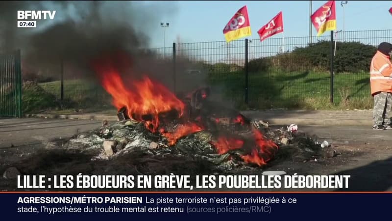 À Lille, les éboueurs en grève illimitée pour dénoncer leurs conditions de travail