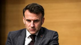 Le président français Emmanuel Macron le 13 novembre 2024 au Collège de France à Paris