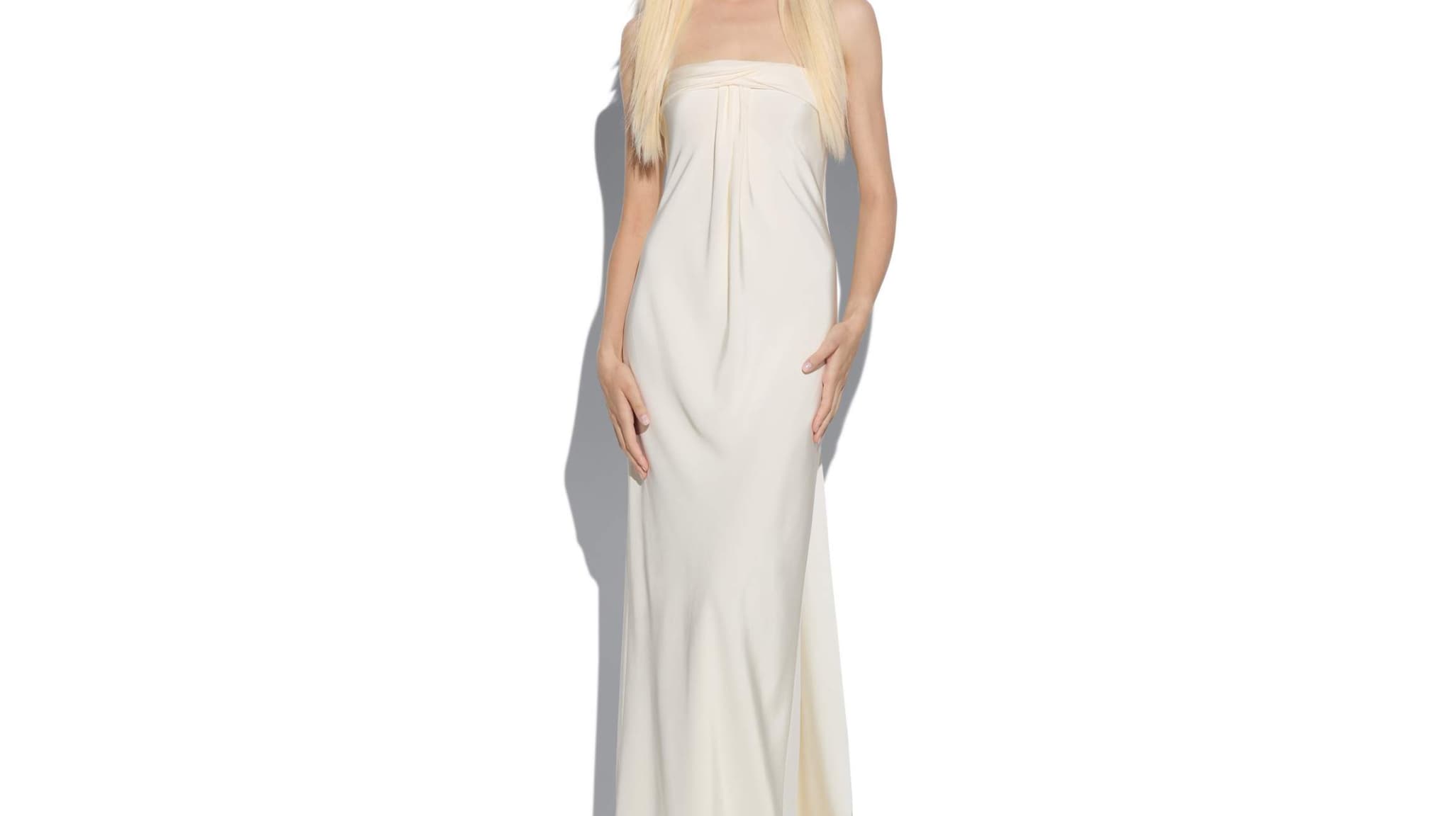 Robe bustier en soie marocaine couleur crème, par Tom Ford Robe bustier en soie marocaine couleur crème, par Tom Ford