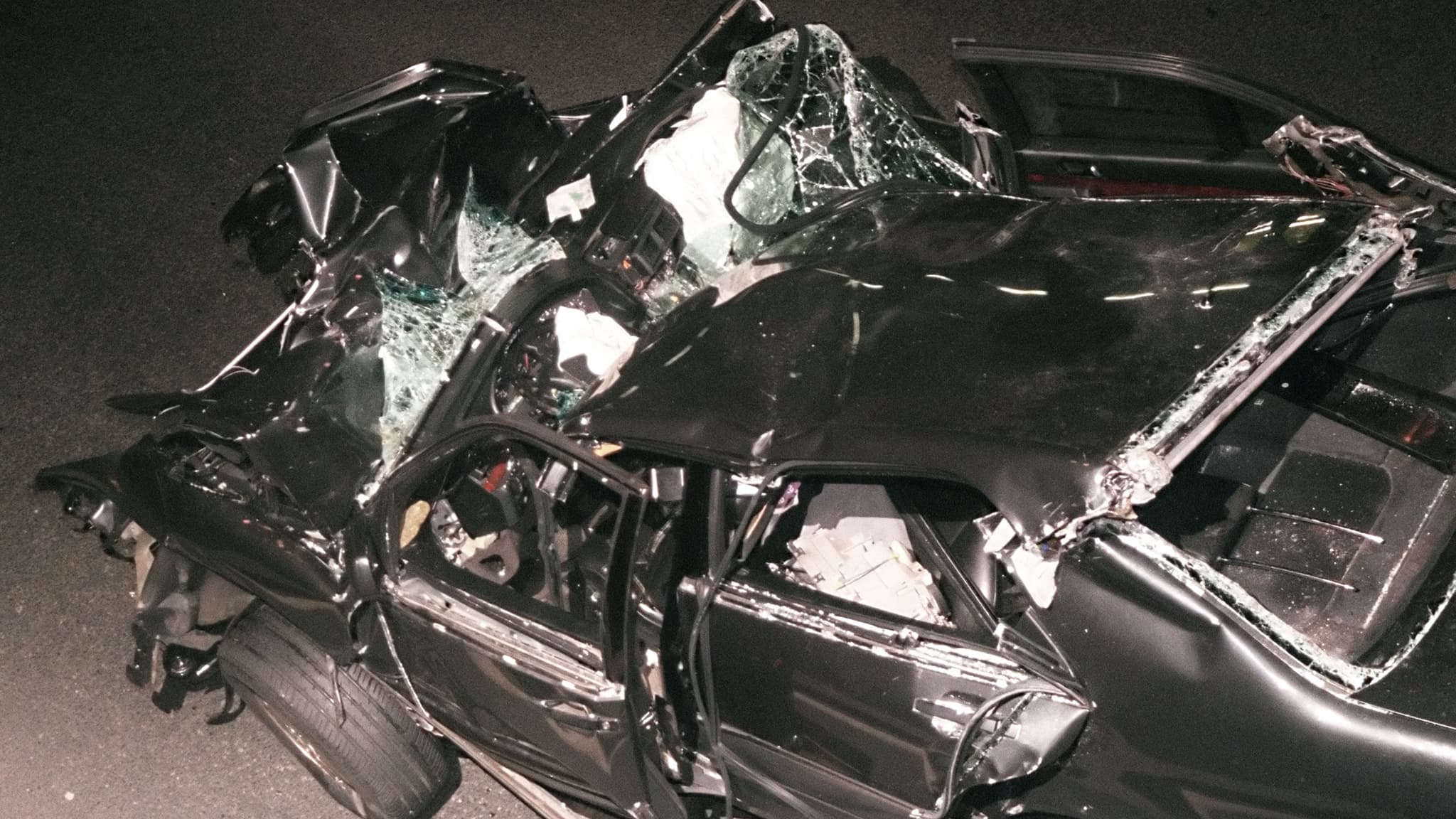 La voiture dans laquelle la princesse Diana a trouvé la mort, le 31 août 1997.