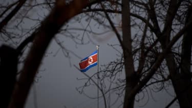 Un drapeau nord-coréen (photo d'illustration).