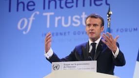 Emmanuel Macron à l'Unesco, à Paris, le 12 novembre 2018.
