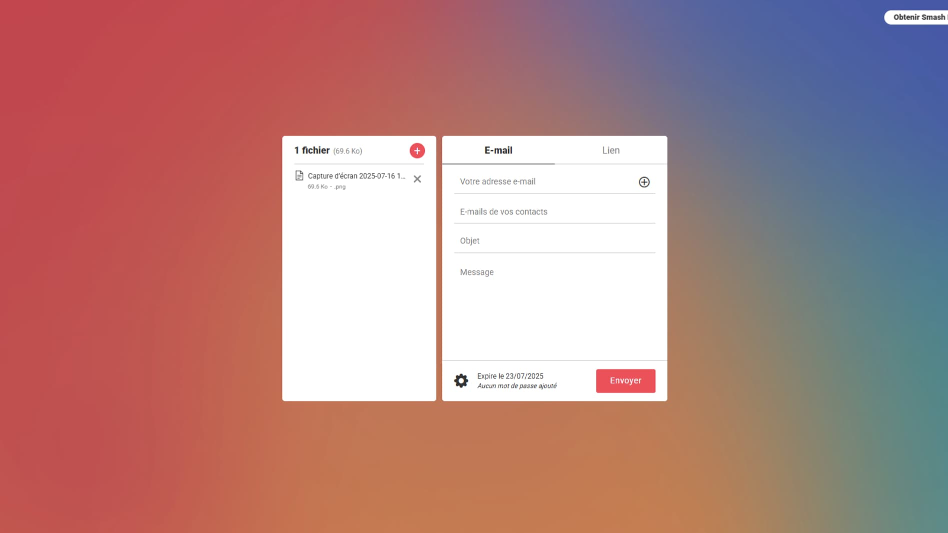 La plateforme d'hébergement de fichiers Smash La plateforme d'hébergement de fichiers Smash