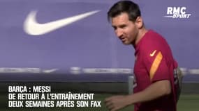 Barça : Messi de retour à l'entraînement deux semaines après son fax