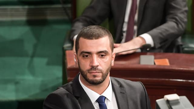 Rached Khiari devant l'Assemblée tunisienne, à Tunis, le 8 décembre 2019.