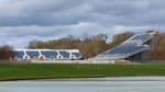 Les travaux du stade d'équitation olympique au château de Versailles, le 29 mars 2024