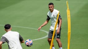 Kylian Mbappé à l'entraînement avec le Real Madrid, le 25 juin 2025