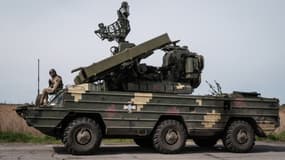 Système anti-missile antiaérien près de Sloviansk en Ukraine (Image d'illustration prise le 11 mai 2022)