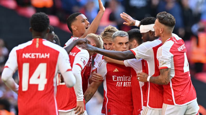 Arsenal vainqueur du Community Shield contre Manchester City, le 6 août 2023.