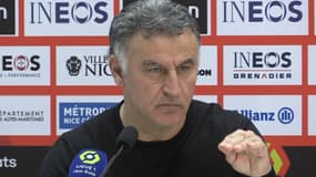 Christophe Galtier très énervé en conférence de presse à propos des insultes des supporters de Nice, 8 avril 2023