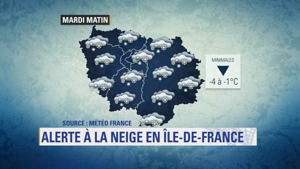 La neige attendue en Ile-de-France mardi 