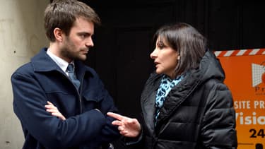 Anne Hidalgo et Bruno Julliard, le 12 avril 2013 à Paris.