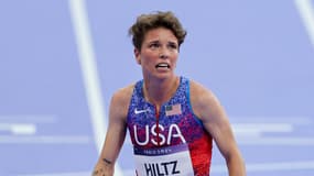 L'athlète transgenre Nikki Hiltz le 10 août 2024 aux JO de Paris