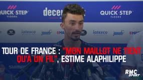 Tour de France : "Mon maillot ne tient qu'à un fil", estime Alaphilippe
