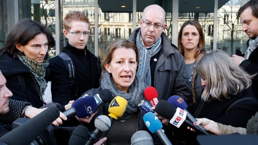 Caroline Raquin, présidente de l'Organisation Nationale Syndicale des Sages-Femmes (ONSSF), le 20 décembre 2013 à Paris.