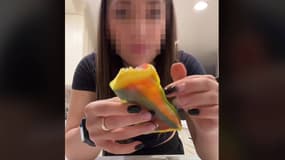 Capture d'une vidéo TikTok mettant en avant les bonbons Fruit Roll-Ups