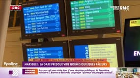 Marseille: la gare presque vide hormis quelques mécontents