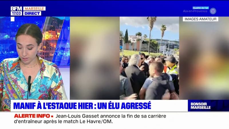 Regarder la vidéo Marseille: Sébastien Jibrayel et son père agressés lors d'une manifestation à l'Estaque