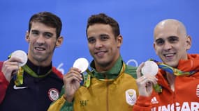 Michael Phelps, Chad Le Clos et Laszlo Cseh