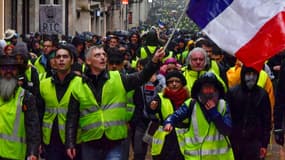 La manifestation des gilets jaunes à Bordeaux, le 15 décembre 2018. - GEORGES GOBET - AFP