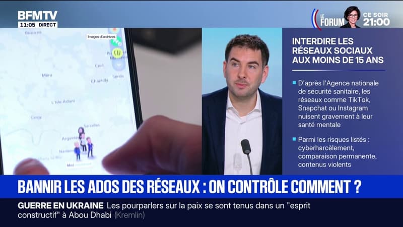 Interdiction des réseaux sociaux aux moins de 15 ans: "C'est à l'Union Européenne de dire comment est-ce que les plateformes doivent vérifier cet âge" déclare Raphaël Grably, grand reporter BFMTV et spécialiste du numérique