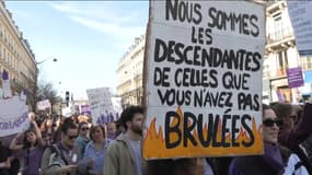 Plusieurs milliers de personnes sont parties de la place de la République à l'occasion du cortège organisé pour le 8 mars 2025. 