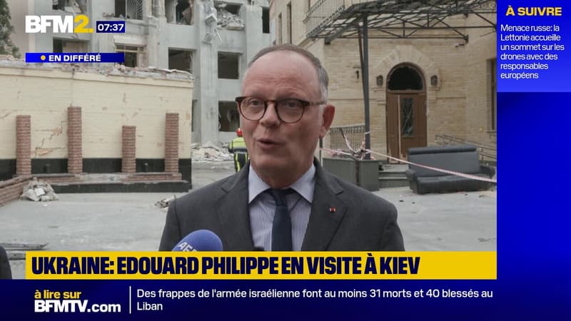"Si nous voulons assurer la défense de l'Europe, nous avons mille fois intérêt à le faire avec l'Ukraine", déclare Edouard Philippe en visite à Kiev