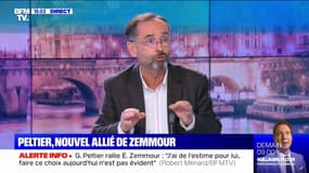 Robert Ménard se dit "pas d'accord" avec le choix de Guillaume Peltier de rejoindre Éric Zemmour mais "le respecte"