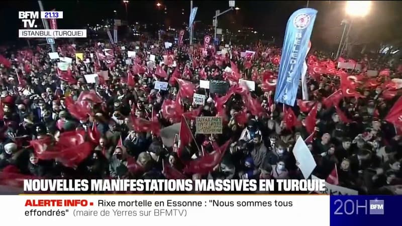 Maire d'Istanbul incarcéré: des manifestations massives en Turquie